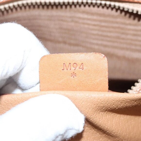 CELINE Macadam Canvas Hand Bag PVC Beige Gold Auth - Picture 4 of 16